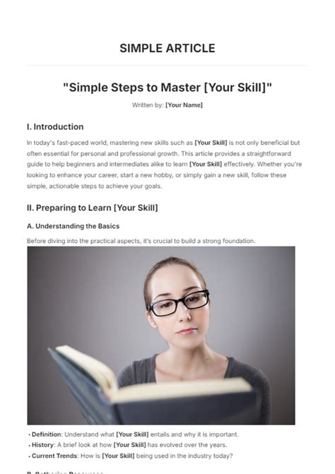 Article Template: An Easy Guide to Consistently Good .